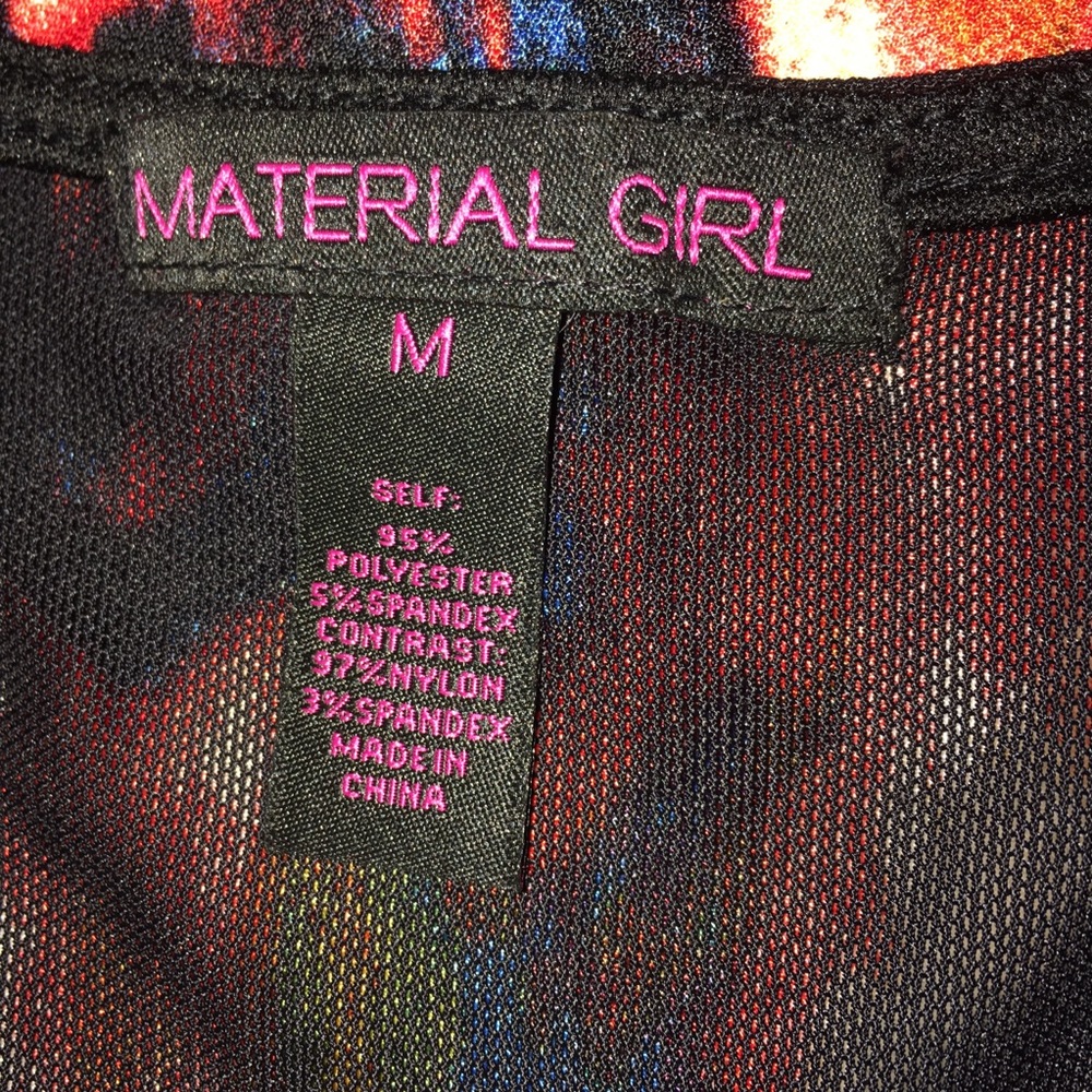 Patterned Dress With Mesh Inserts By Material Gir… - image 3